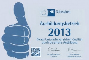 IHK Ausbildungsbetrieb 2013